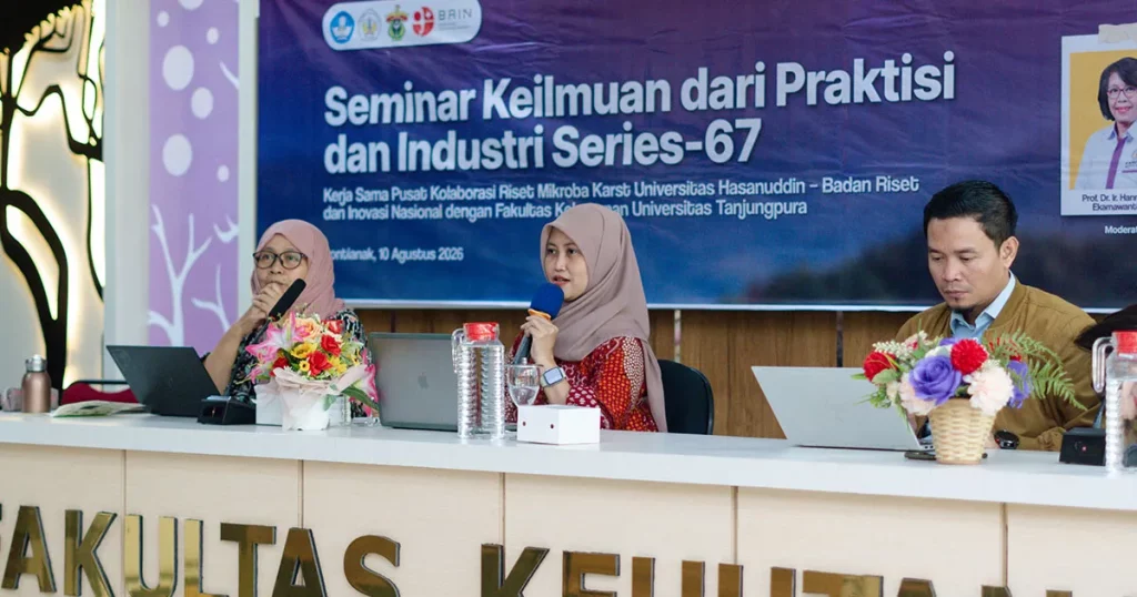 Prof Siti Halimah Larekeng menyampaikan pemanfaatan genomik tumbuhan hutan tropis.